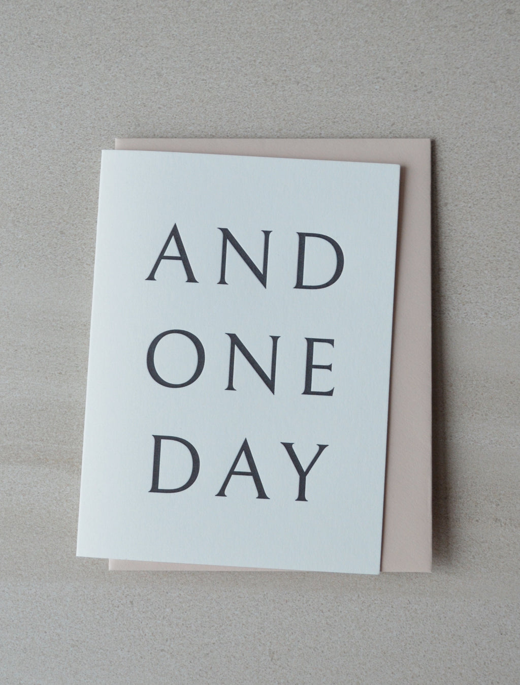 AND ONE DAY