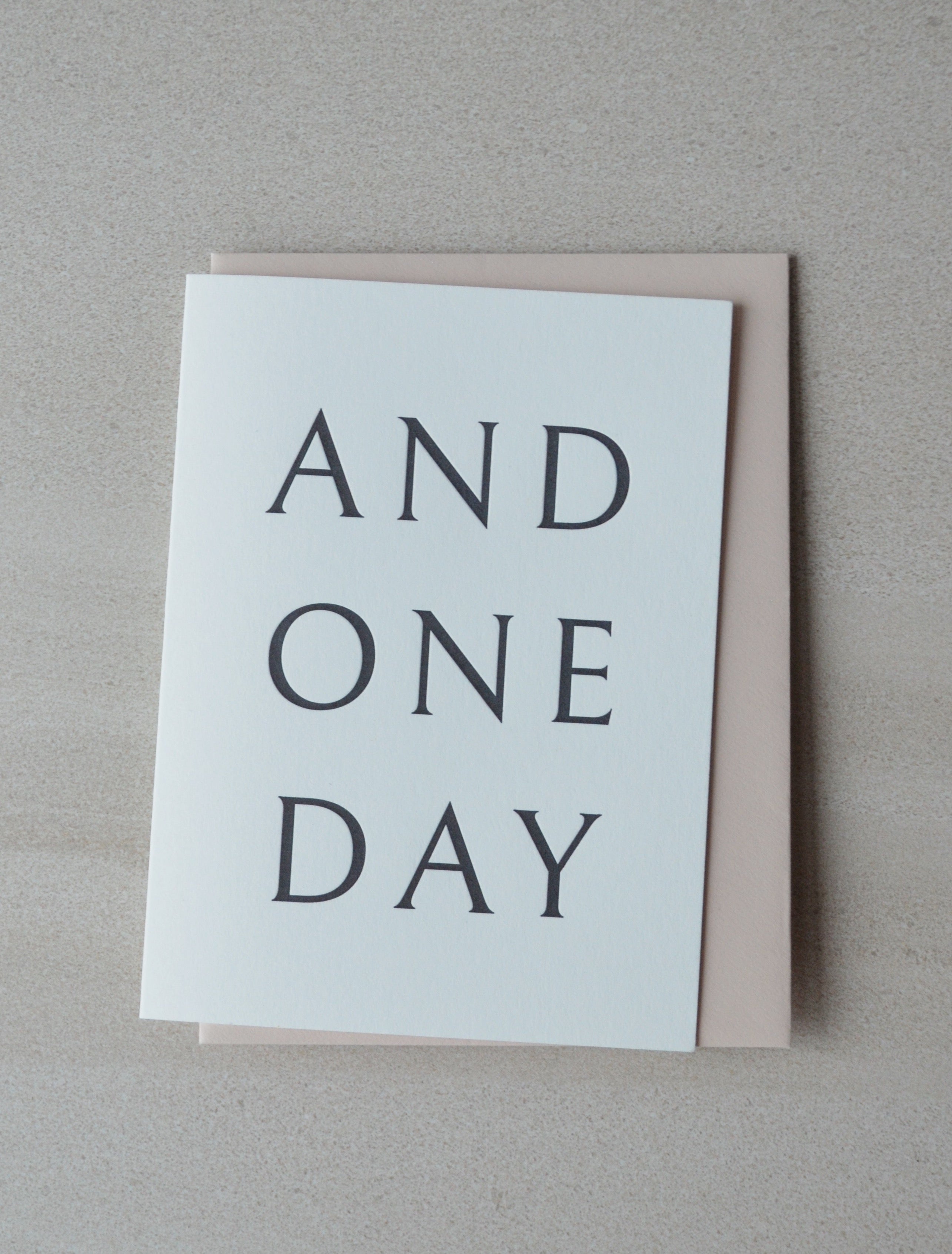 AND ONE DAY